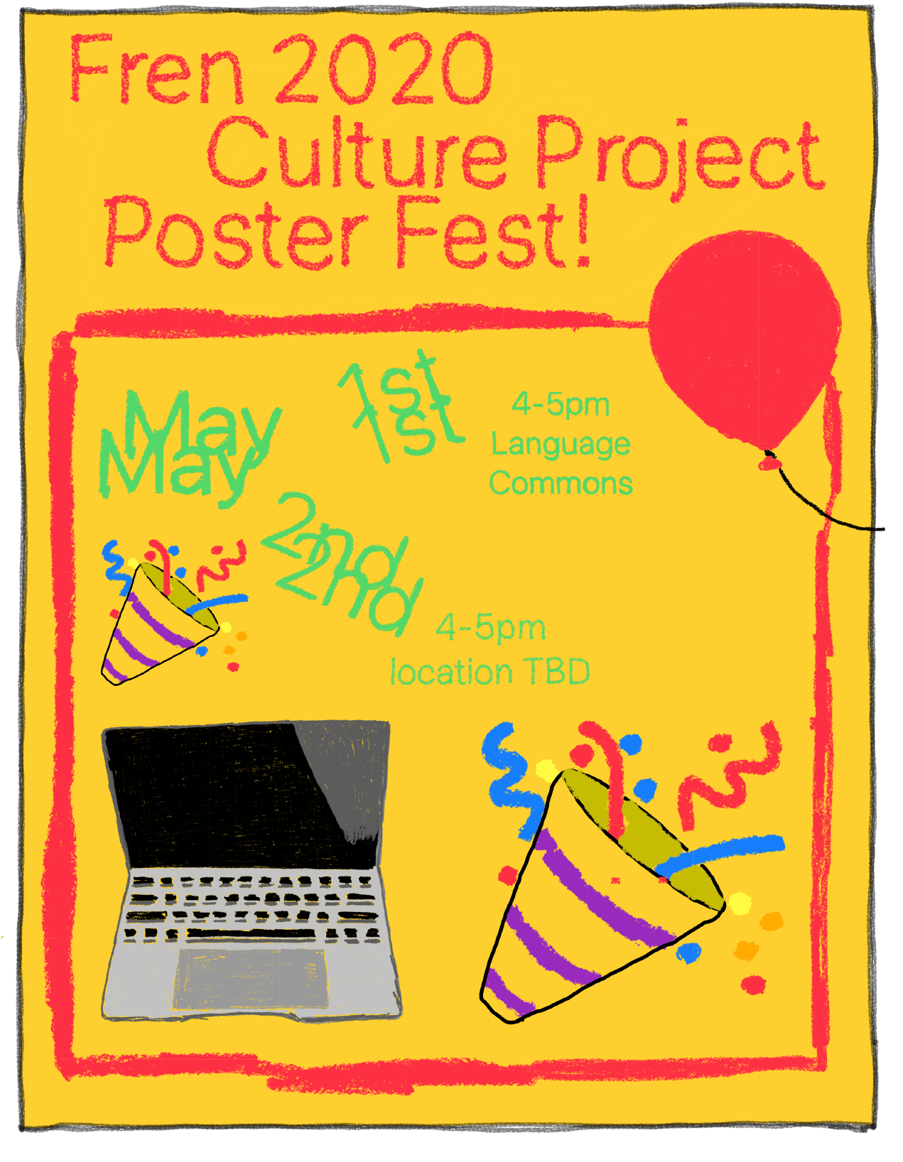 Fren 202 Culture Project Poster Fest flyer
